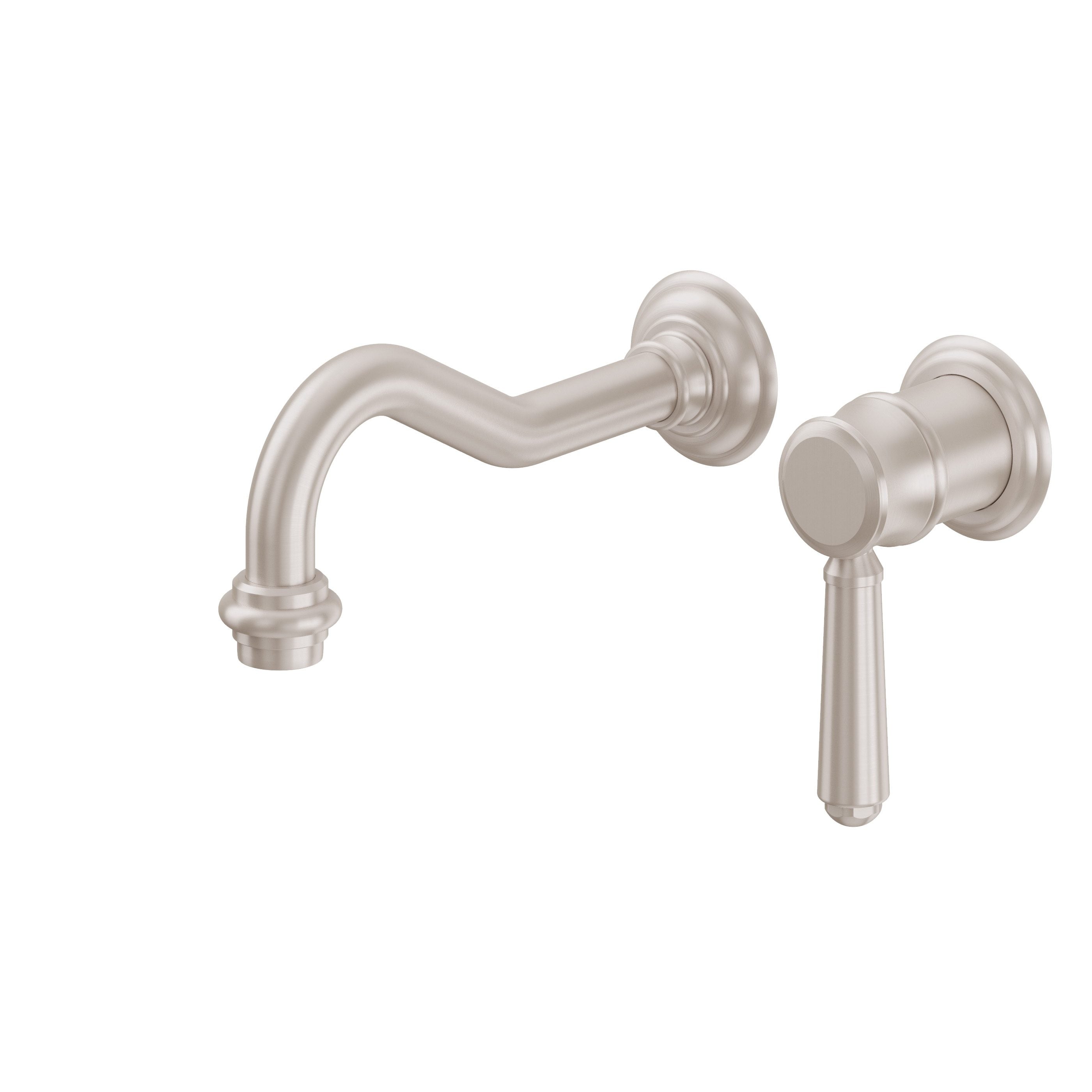 California Faucets - TO-V3301-7-SN - Single Handle Lavatory Wall Faucet Trim Only - Satin Nickel  - Montecito