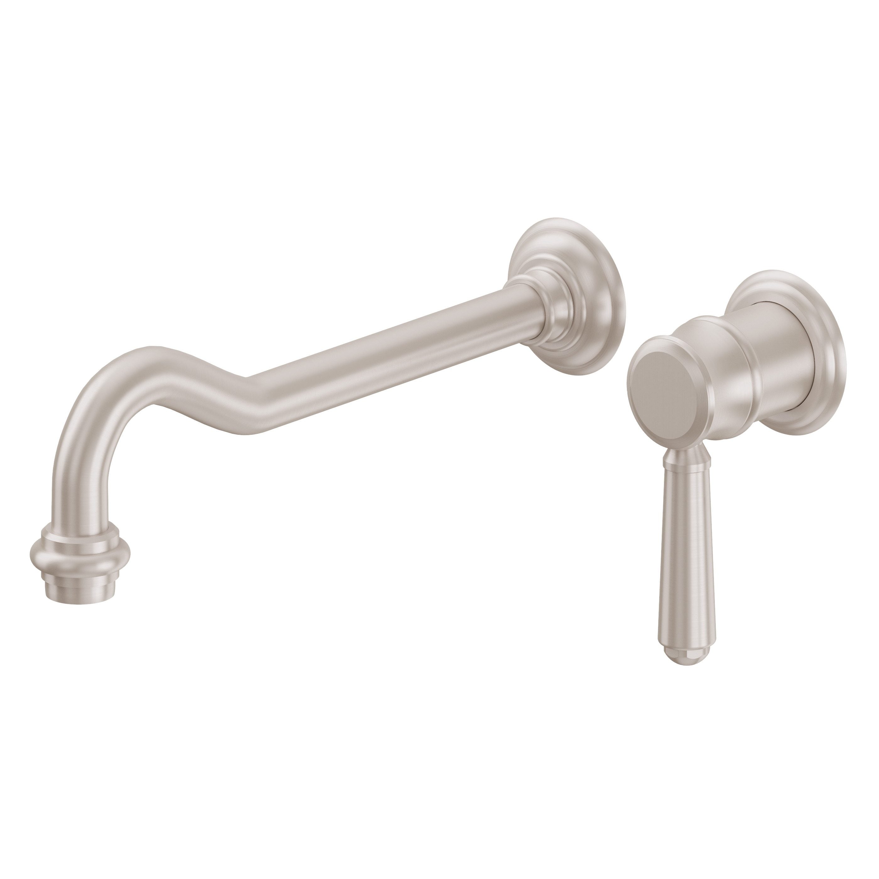 California Faucets - TO-V3301-9-SN - Single Handle Lavatory Wall Faucet Trim Only - Satin Nickel  - Montecito