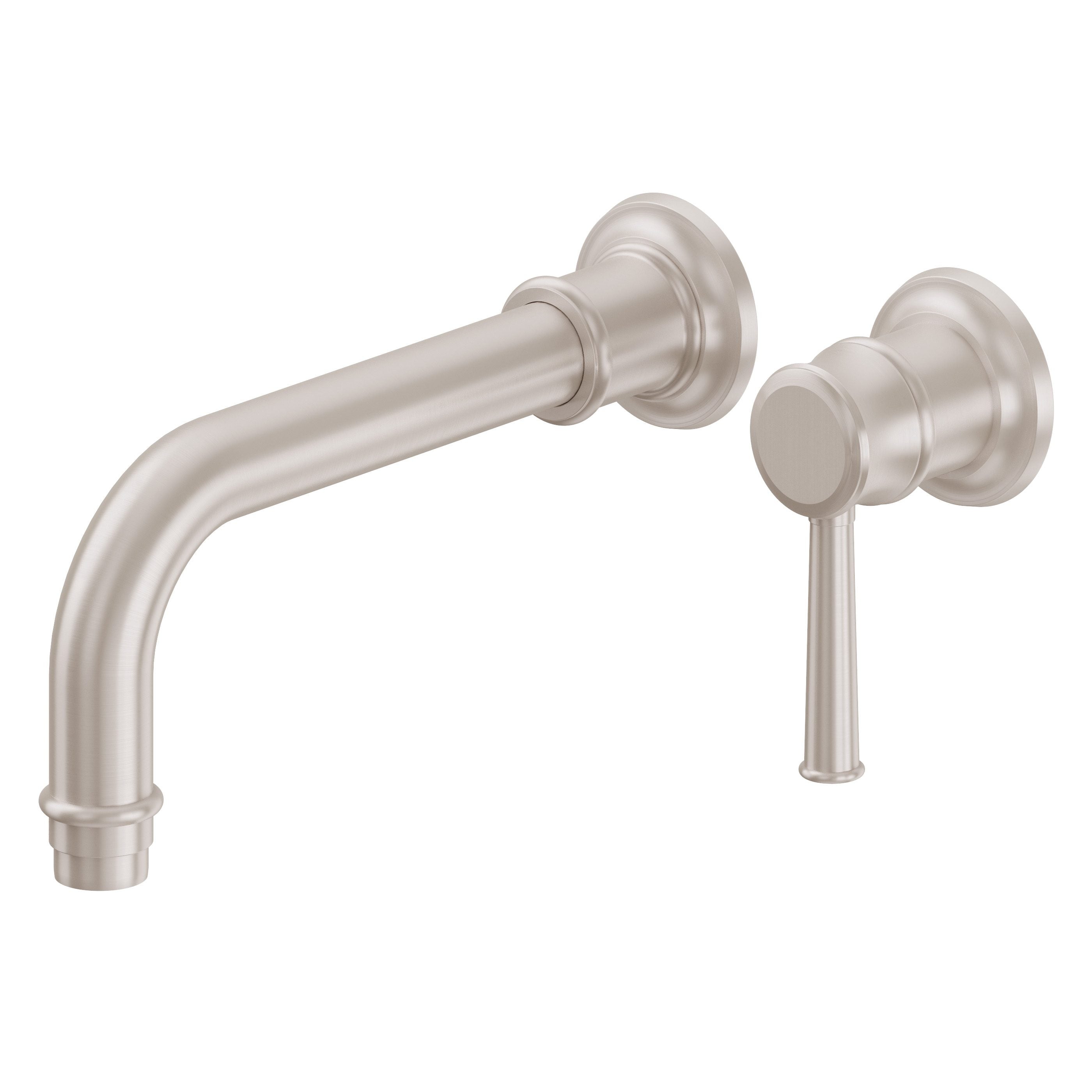 California Faucets - TO-V4801-9-SN - Single Handle Lavatory Wall Faucet Trim Only - Satin Nickel  - Miramar