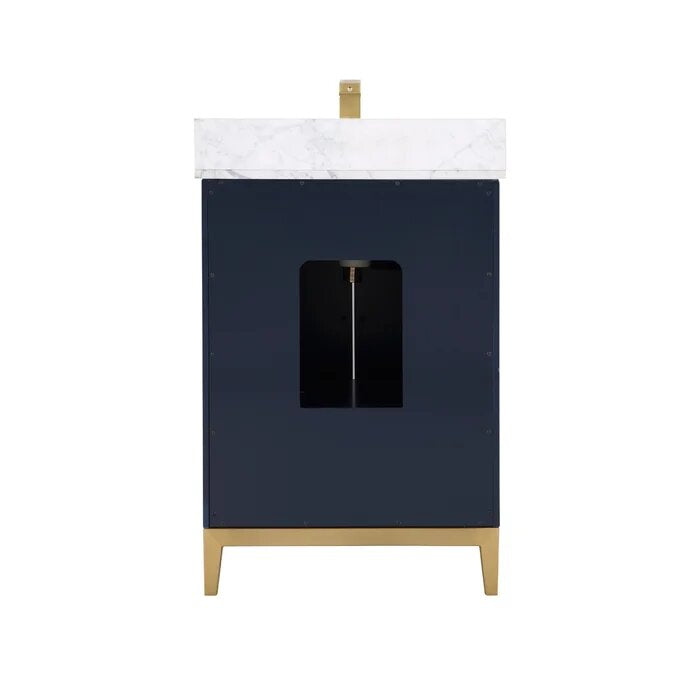 Gracie 24" Bathroom Vanity, Blue with Carrara Marble top - Maison&Co.