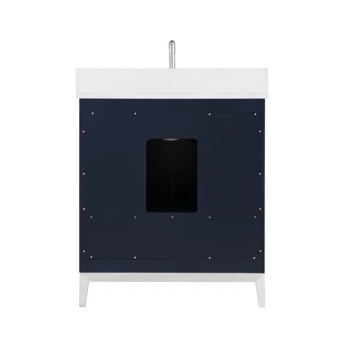 Gracie 30" Bathroom Vanity, Blue with White Quartz top - Maison&Co.