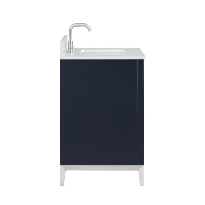 Gracie 30" Bathroom Vanity, Blue with White Quartz top - Maison&Co.