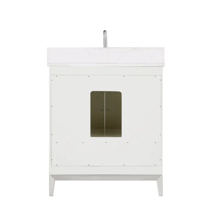 Gracie 30" Bathroom Vanity, White with White Quartz top - Maison&Co.