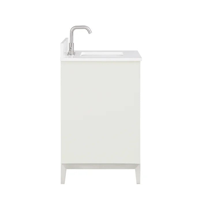 Gracie 30" Bathroom Vanity, White with White Quartz top - Maison&Co.