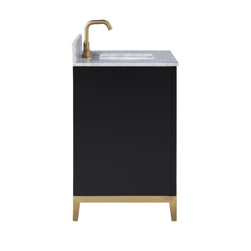 Gracie 36" Bathroom Vanity, Black with Carrara Marble top - Maison&Co.
