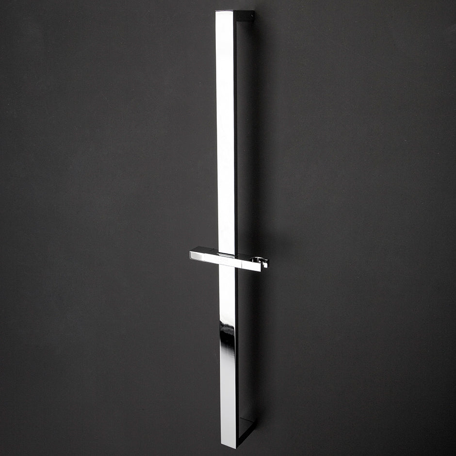 Wall-mount rectangular rail with hook for hand-held shower head. 2 1/2"W, 27 5/8"H - Maison&Co.