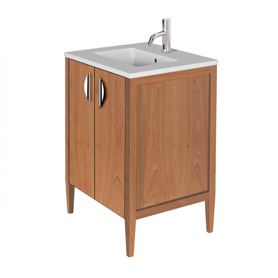 Free-standing under-counter vanity with two doors(pulls included). Counter top LRS-24T and Bathroom Sink 5452UN are sold separately. W: 23 1/2", D: 20 3/4", H: 34 1/4". - Maison&Co.