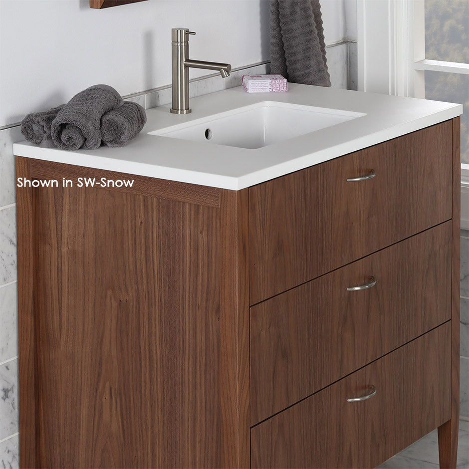 Counter top for vanity LRS-F-36A and LRS-F-36B with a cut-out for Bathroom Sink 5062UN. W: 36", D: 21", H: 3/4". - Maison&Co.