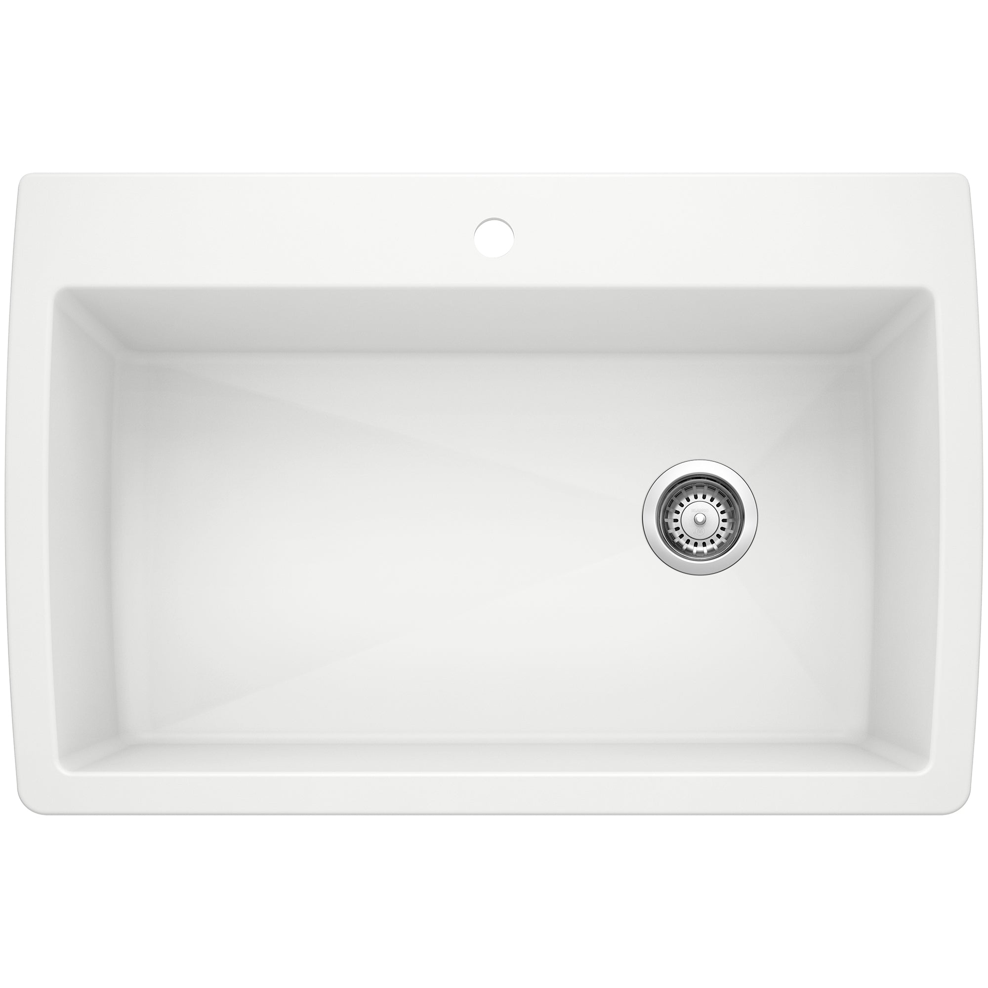 Blanco - 440195 - Diamond SILGRANIT 33.5" Super Single Dual Mount Kitchen Sink - White