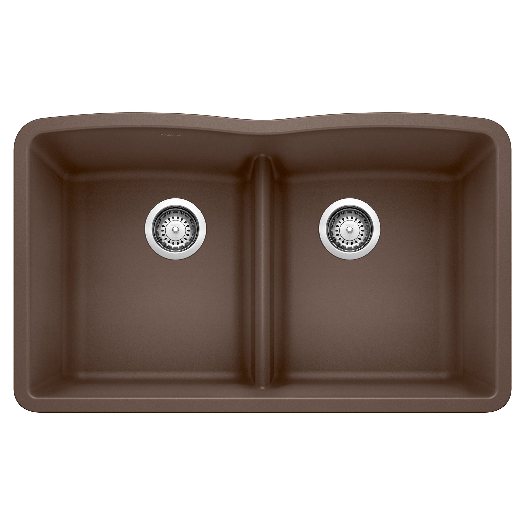 Blanco - 442078 - Diamond SILGRANIT 32" 50/50 Double Bowl Undermount Kitchen Sink with Low Divide - Café