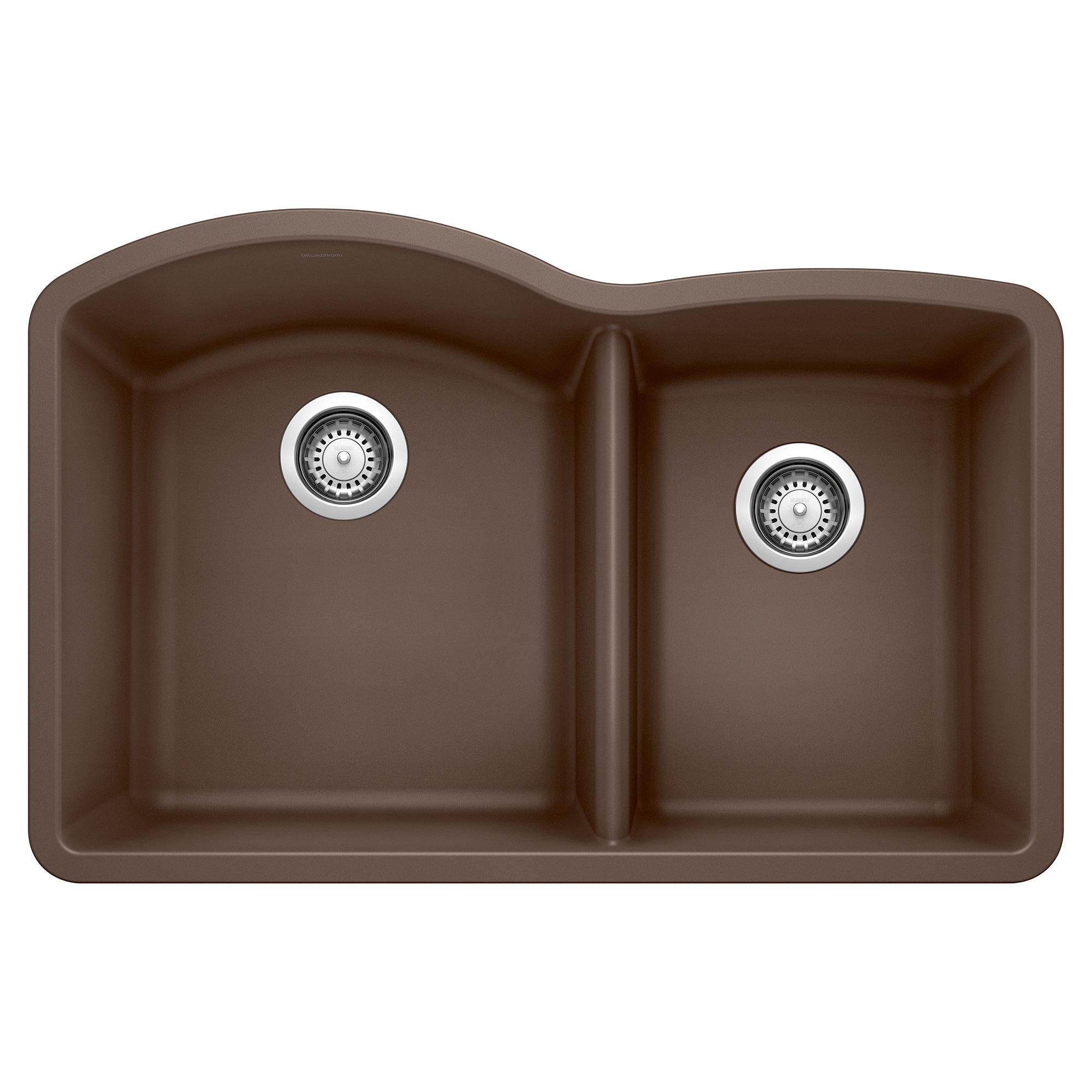 Blanco - 440177 - Diamond SILGRANIT 32" 60/40 Double Bowl Undermount Kitchen Sink - Café