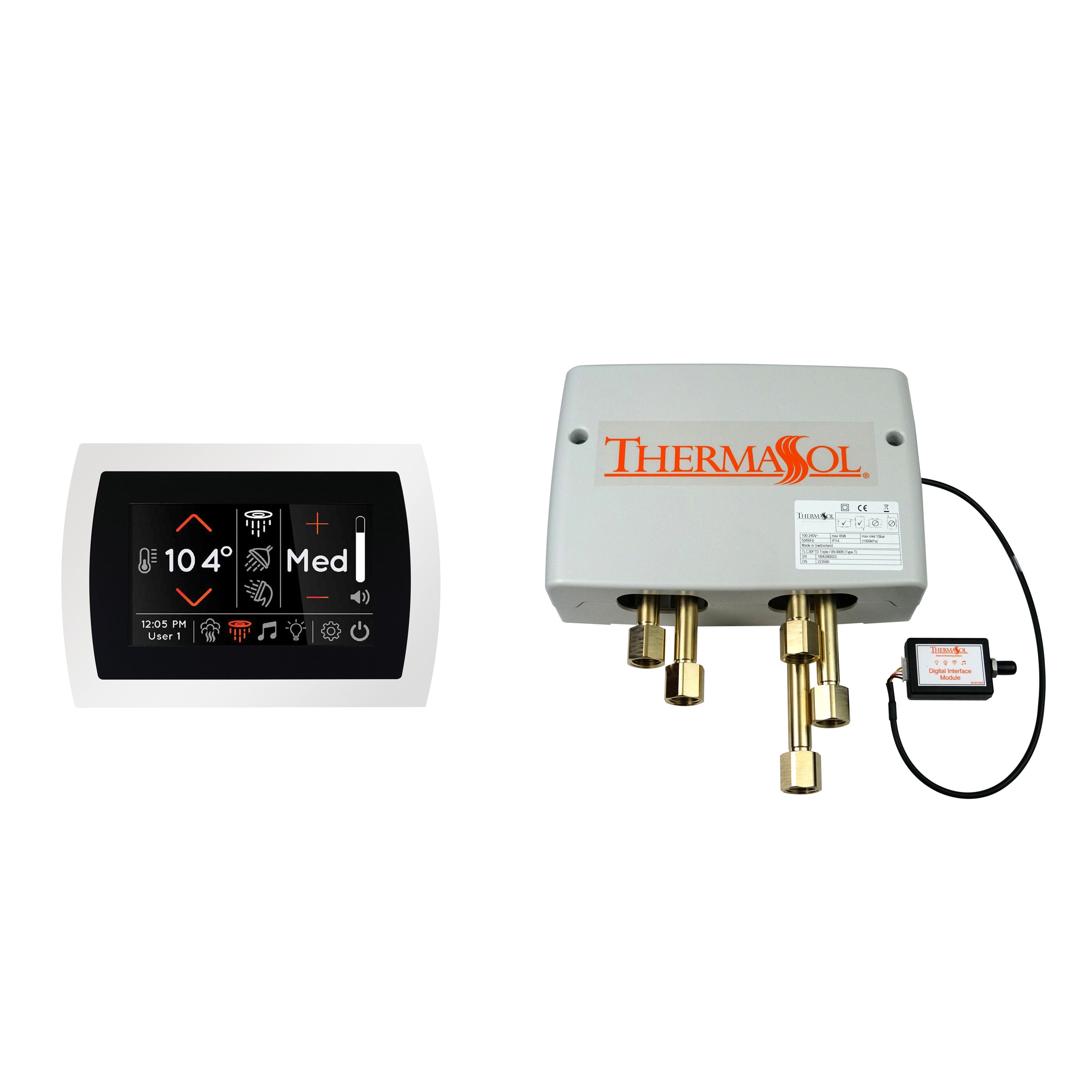 SignaTouch Control, (Recessed, White Trim) and Digital Shower Valve Package - Maison&Co.