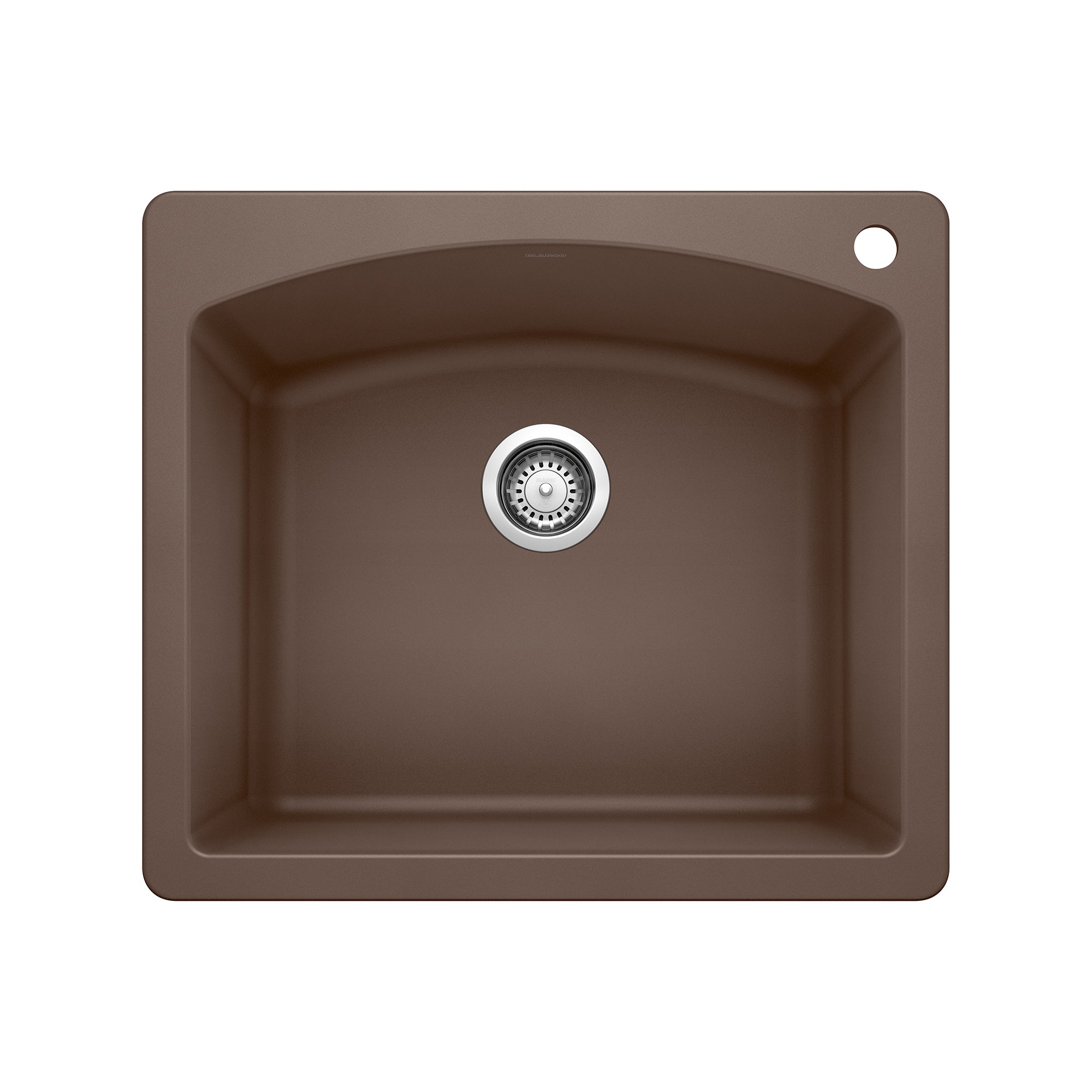 Blanco - 440208 - Diamond SILGRANIT 25" Single Bowl Dual Mount Kitchen Sink - Café