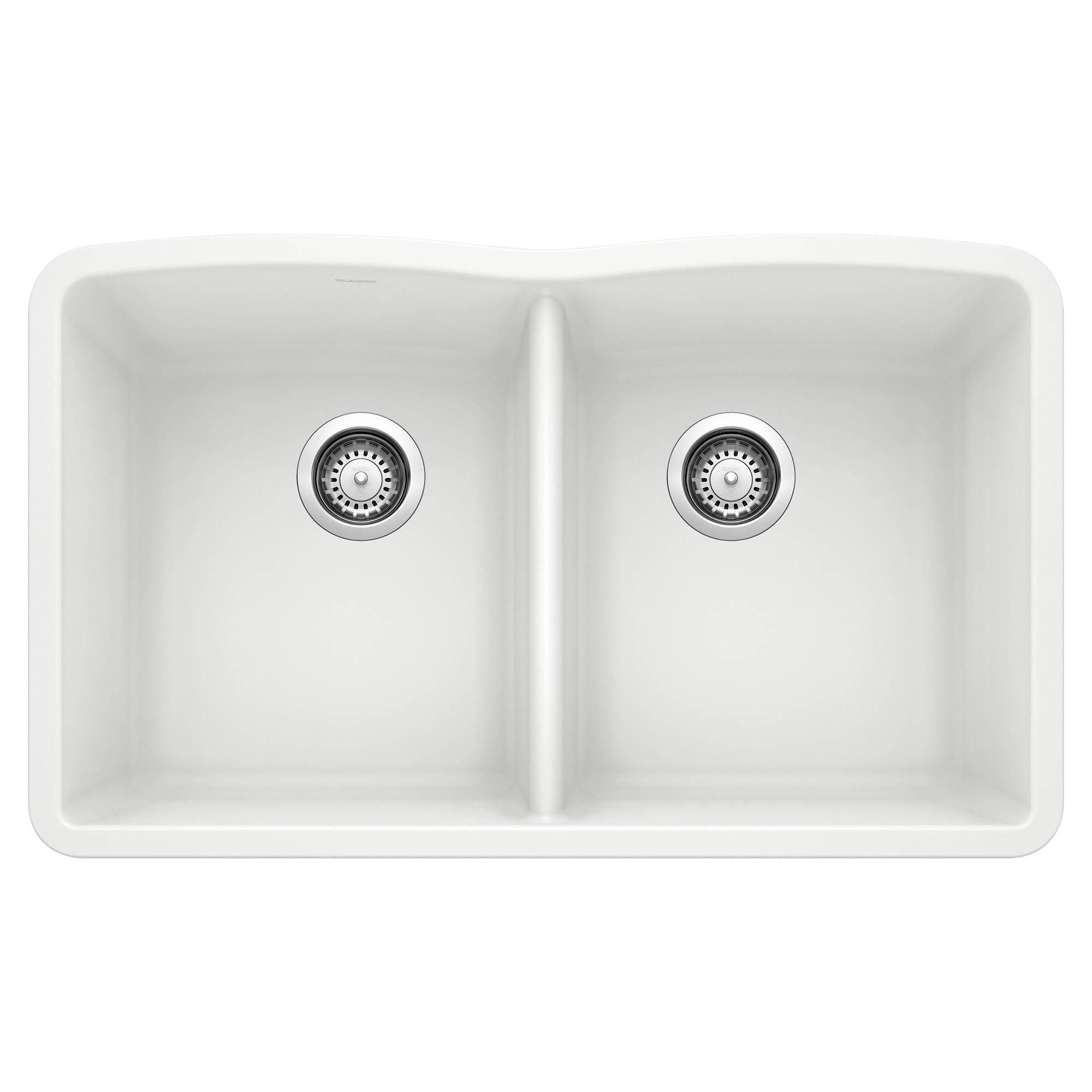Blanco - 440185 - Diamond SILGRANIT 32" 50/50 Double Bowl Undermount Kitchen Sink - White