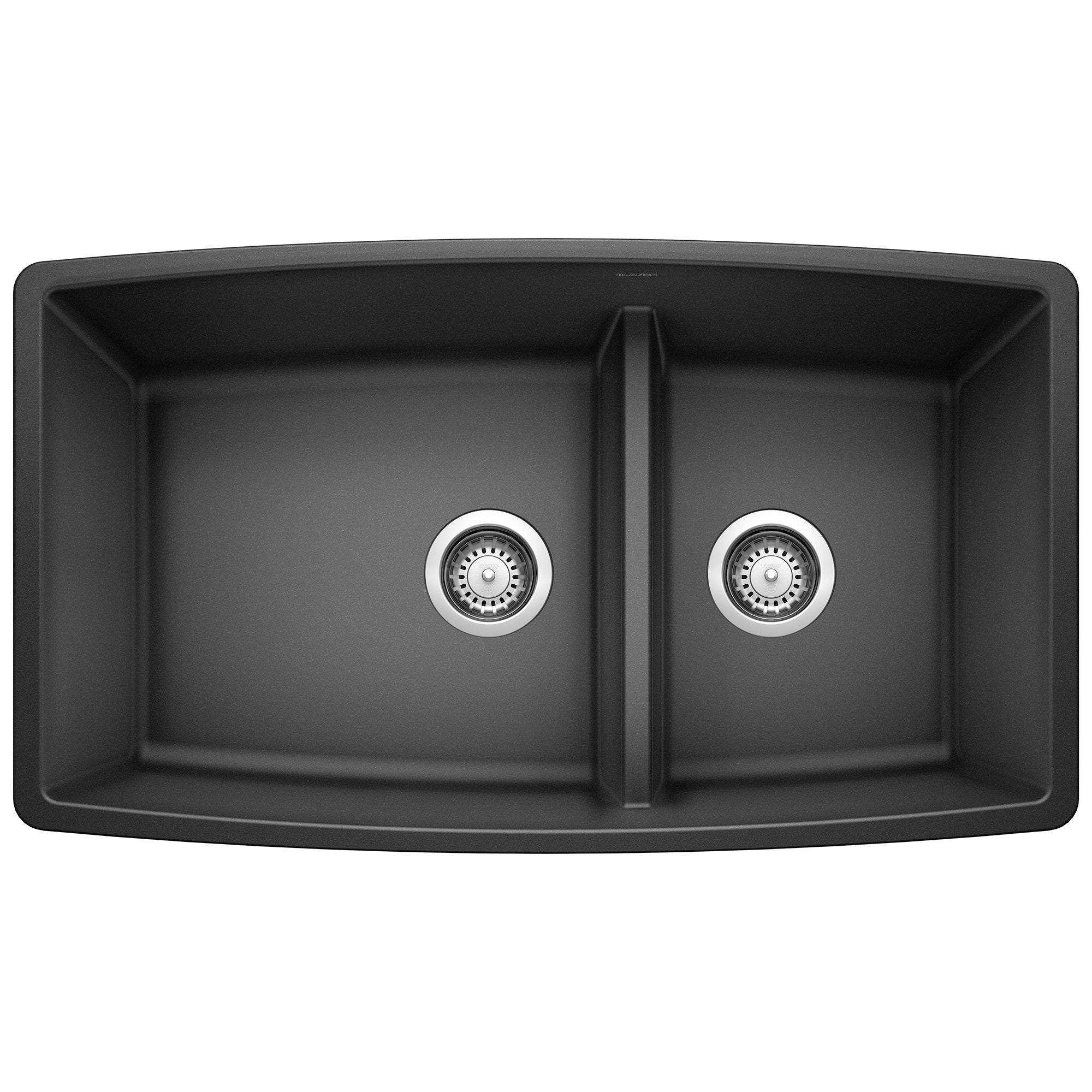 Blanco - 441312 - Performa SILGRANIT 33" 60/40 Double Bowl Undermount Kitchen Sink with Low Divide - Anthracite