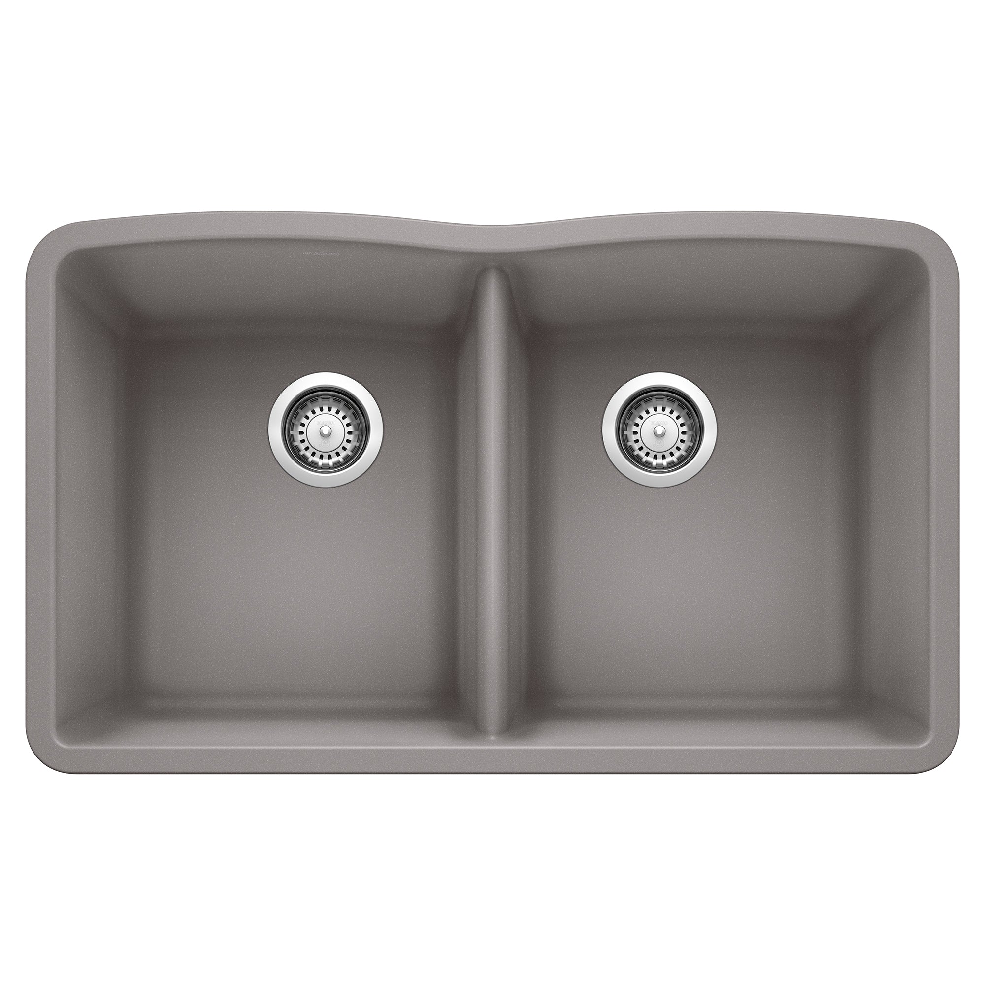 Blanco - 440183 - Diamond SILGRANIT 32" 50/50 Double Bowl Undermount Kitchen Sink - Metallic Gray