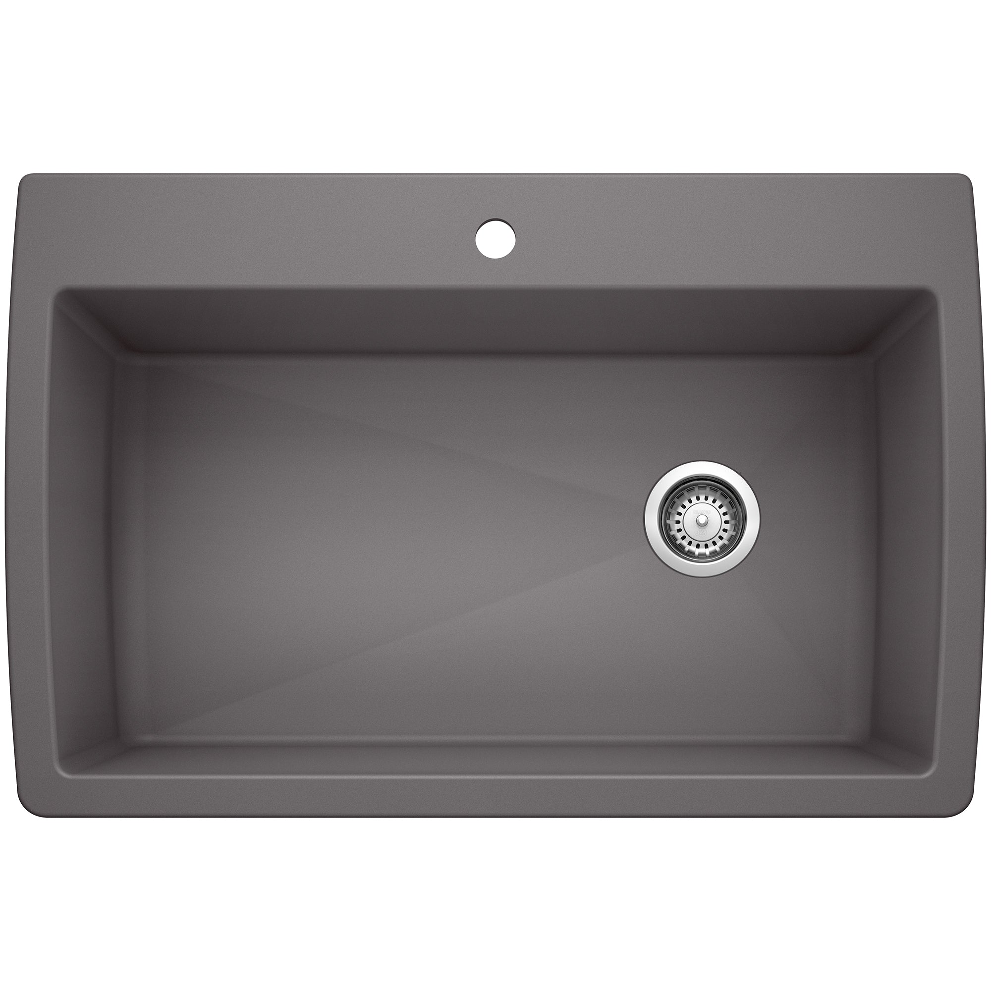 Blanco - 441467 - Diamond SILGRANIT 33.5" Super Single Dual Mount Kitchen Sink - Cinder