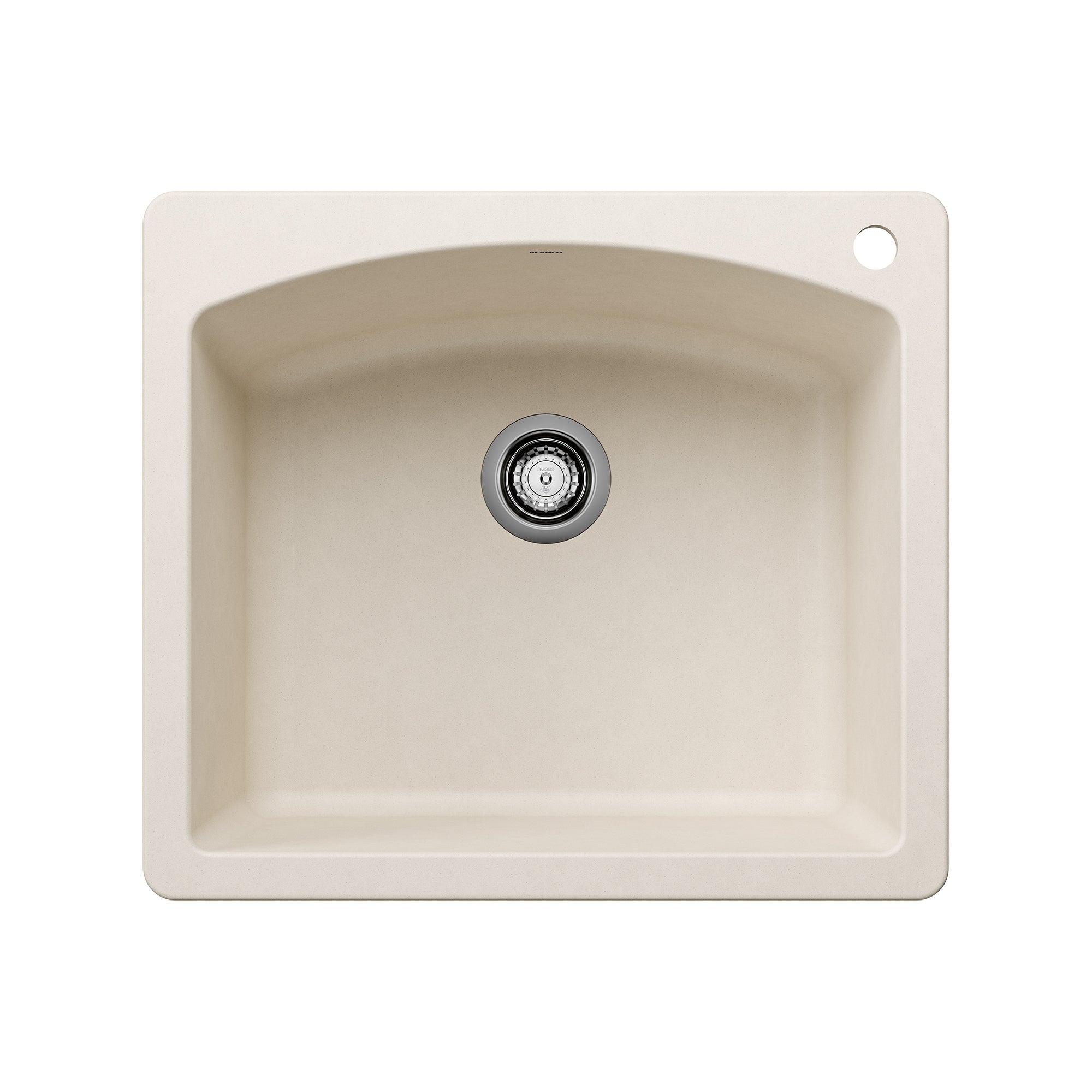Blanco - 443060 - Diamond SILGRANIT 25" Single Bowl Dual Mount Kitchen Sink - Soft White