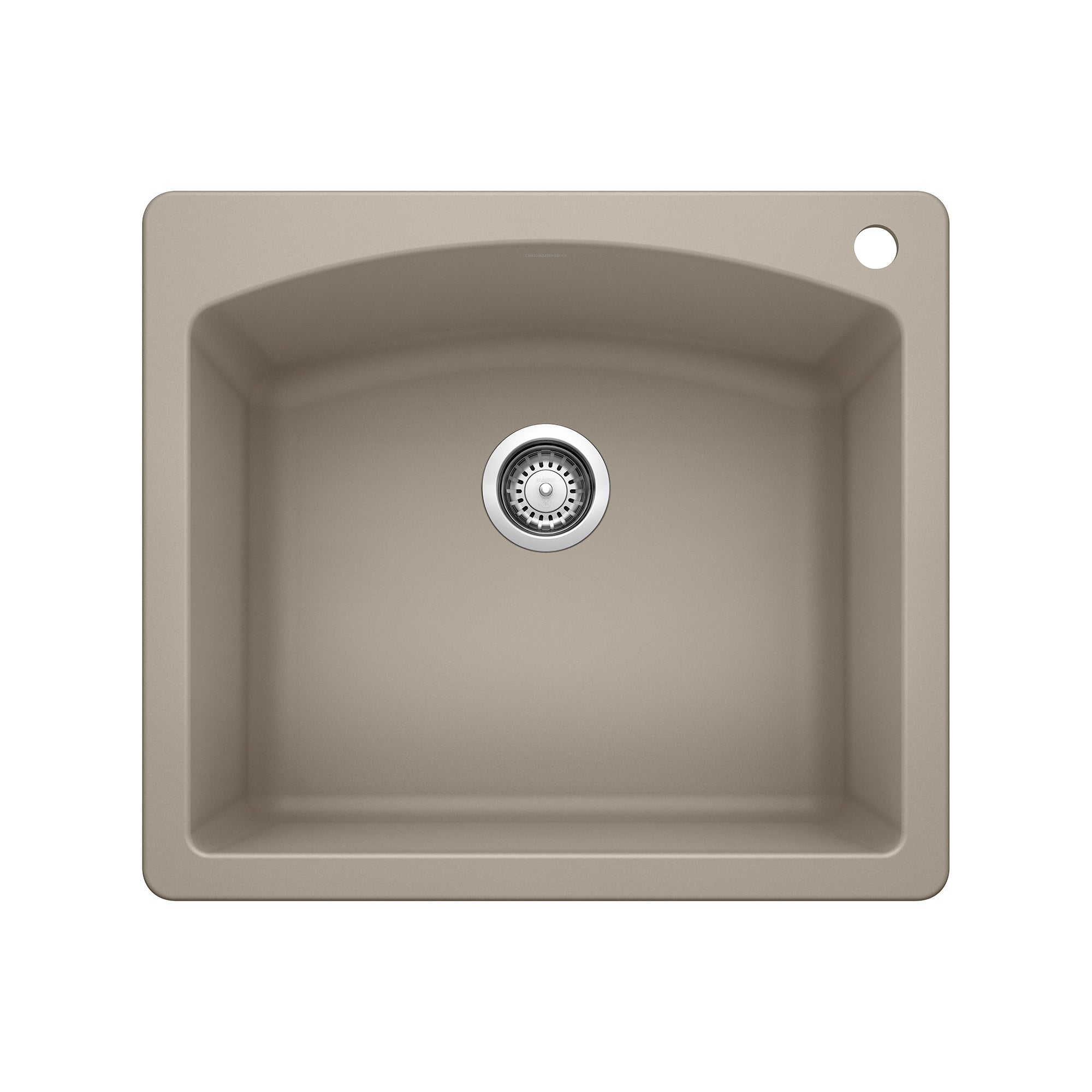 Blanco - 441280 - Diamond SILGRANIT 25" Single Bowl Dual Mount Kitchen Sink - Truffle