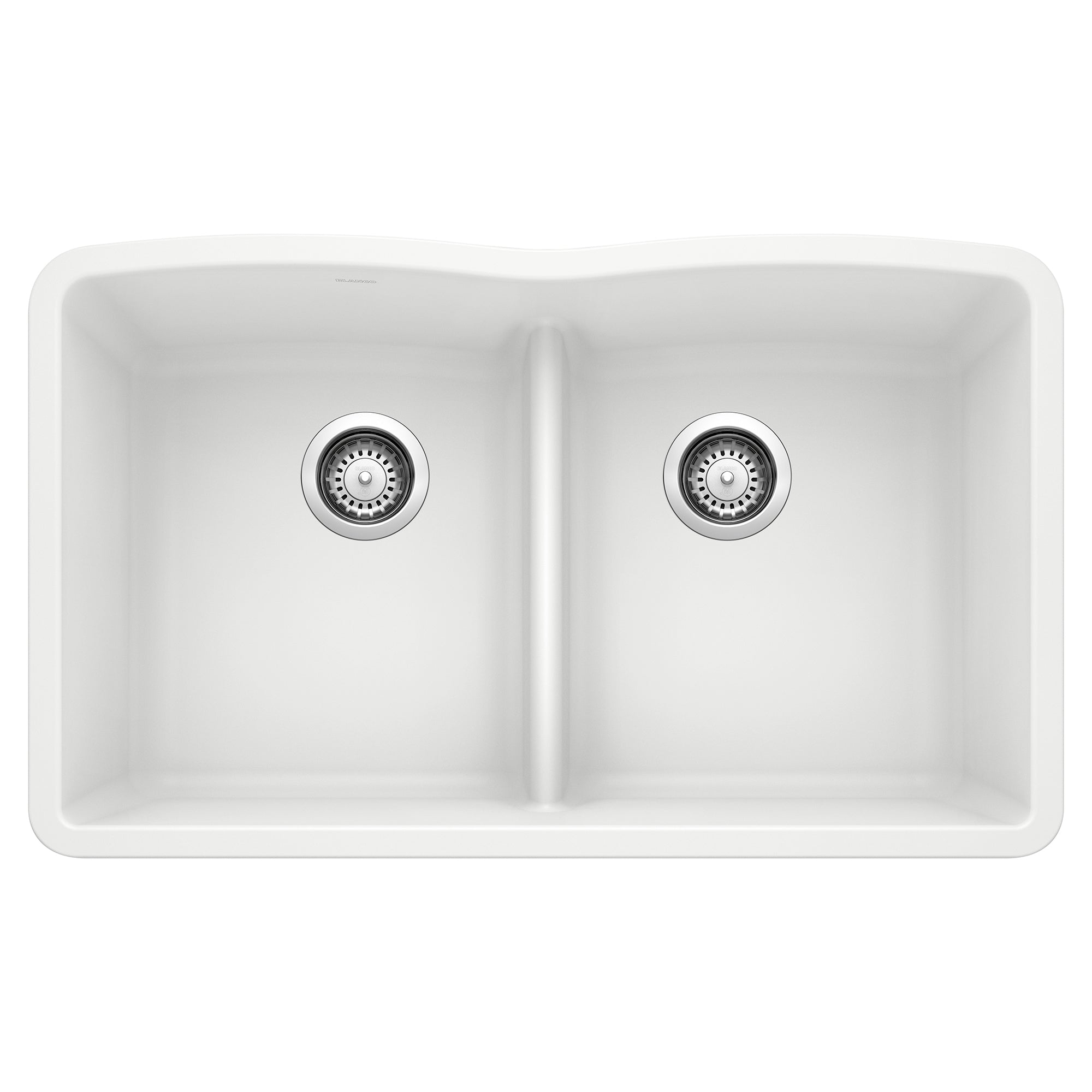 Blanco - 442074 - Diamond SILGRANIT 32" 50/50 Double Bowl Undermount Kitchen Sink with Low Divide - White