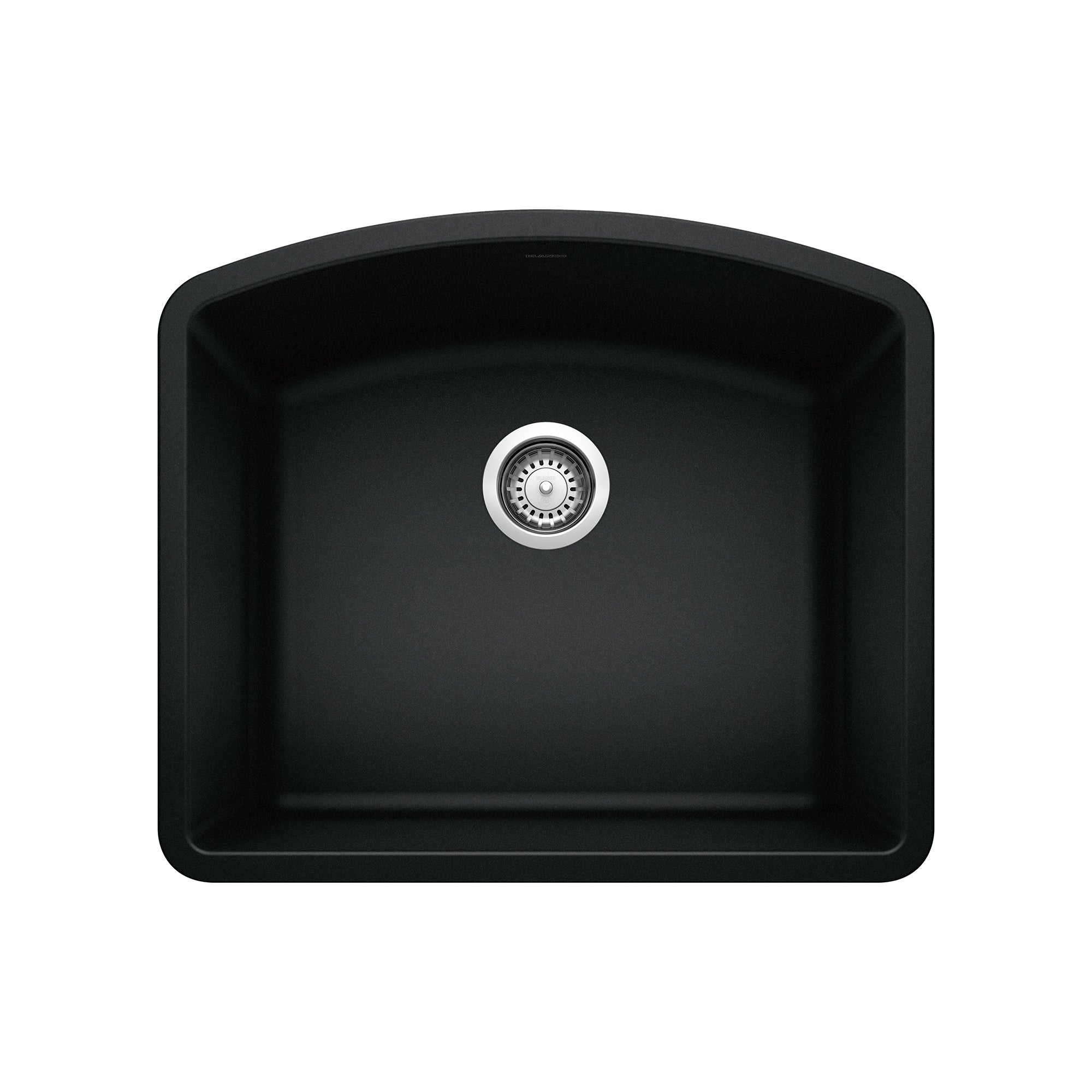 Blanco - 442906 - Diamond SILGRANIT 24" Single Bowl Undermount Kitchen Sink - Coal Black