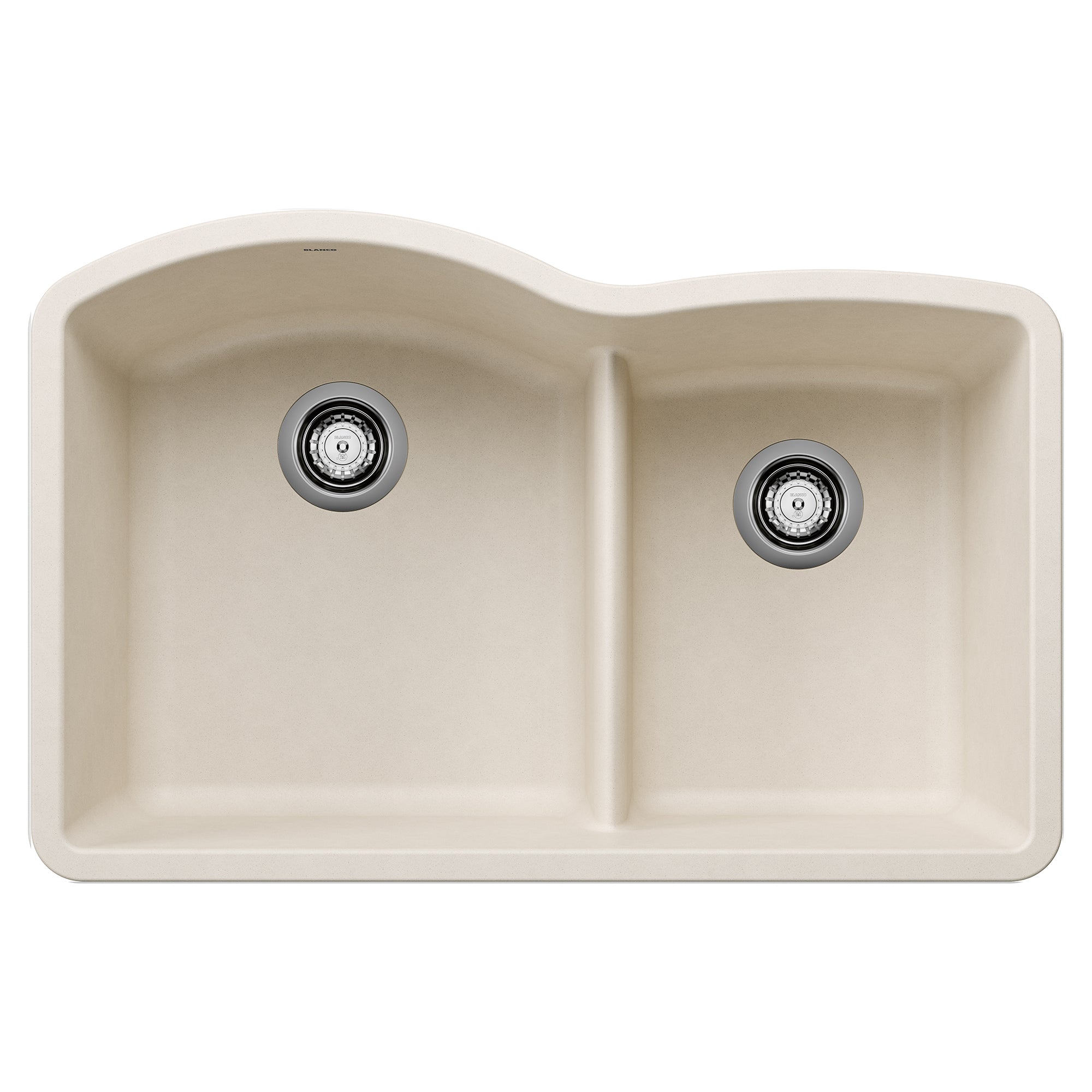 Blanco - 443065 - Diamond SILGRANIT 32" 60/40 Double Bowl Undermount Kitchen Sink with Low Divide - Soft White