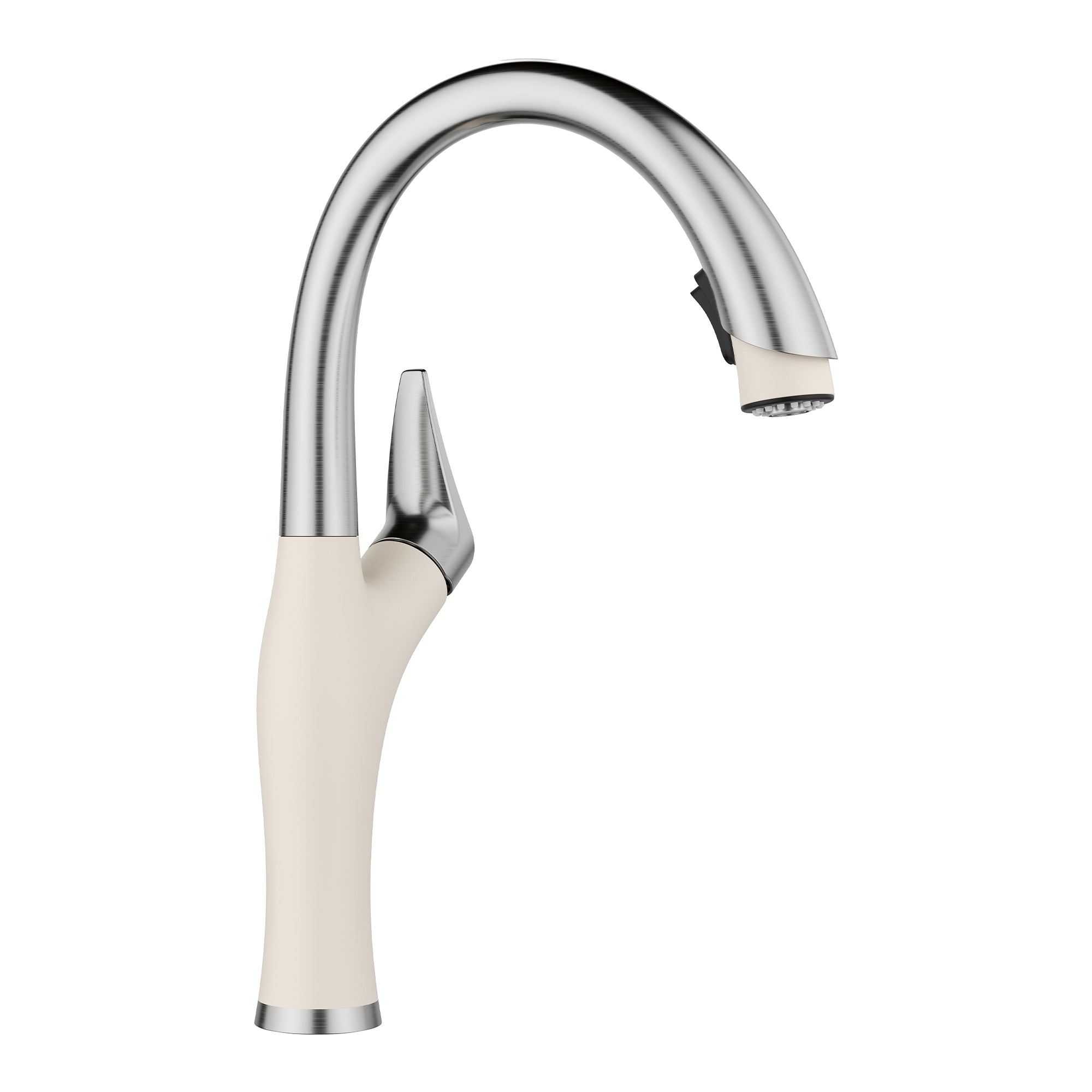 Blanco - 443040 - Artona Pull-Down Dual-Spray Kitchen Faucet - PVD Steel/Soft White
