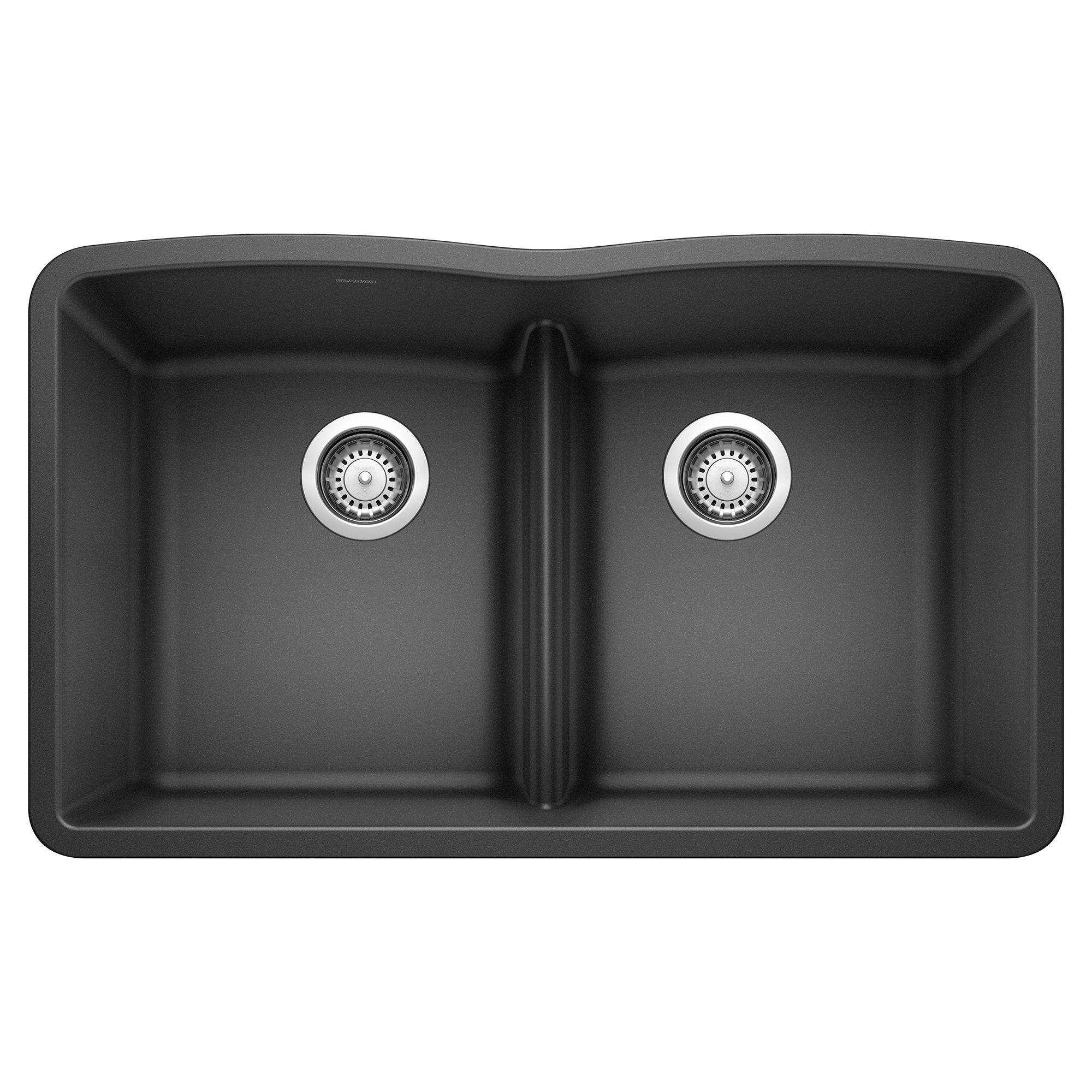 Blanco - 442075 - Diamond SILGRANIT 32" 50/50 Double Bowl Undermount Kitchen Sink with Low Divide - Anthracite