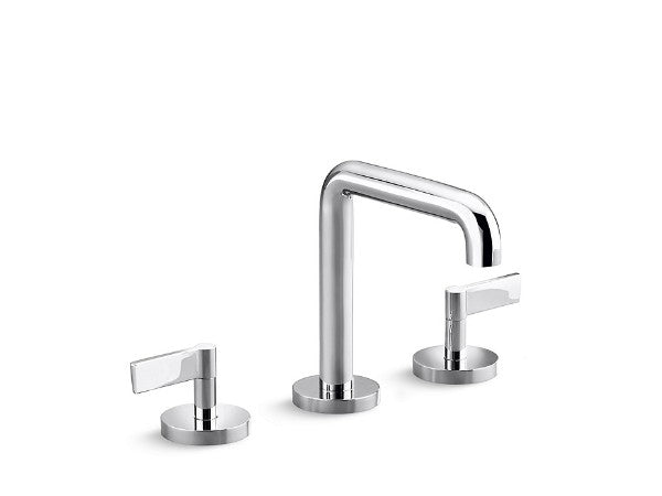 One™ Basin Set, Tall Spout, Lever Handle in Multiple Finishes Length:18" Width:12.5" Height:3.5" - Maison&Co.