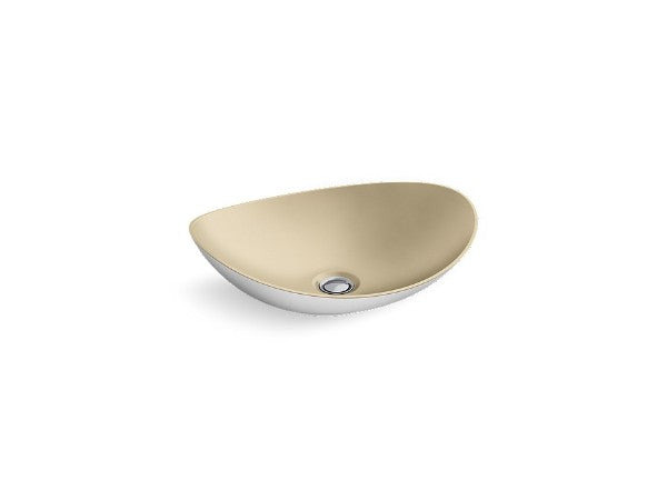 Myam™ Vessel, Matte Wht, Pol Trad Bronze in Multiple Finishes Length:24" Width:20" Height:10" - Maison&Co.