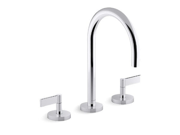 One™ Basin Set, Gooseneck, Lever Handle in Multiple Finishes Length:20.188" Width:11.813" Height:3.688"