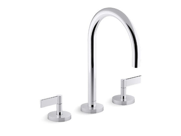 One™ Basin Set, Gooseneck, Lever Handle in Multiple Finishes Length:20.188" Width:11.813" Height:3.688" - Maison&Co.