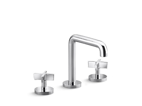 One™ Basin Set, Tall Spout, Cross Handle in Multiple Finishes Length:18" Width:12.5" Height:3.5" - Maison&Co.