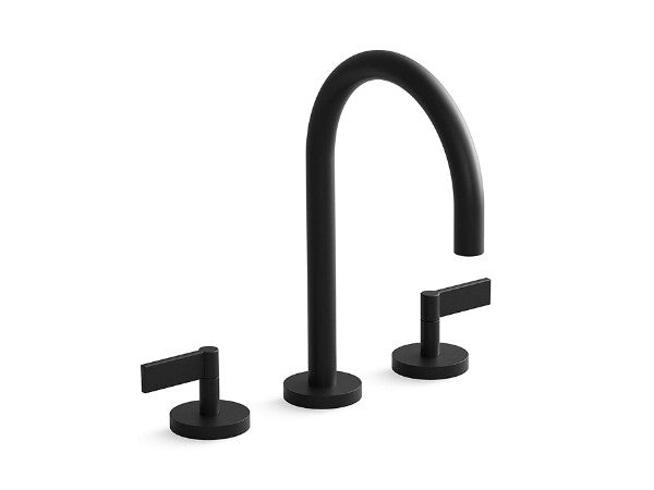 One™ Basin Set, Gooseneck, Lever Handle in Multiple Finishes Length:20.188" Width:11.813" Height:3.688" - Maison&Co.