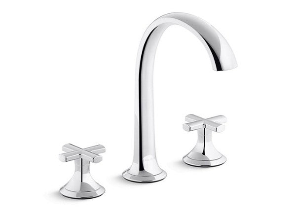 Script® Sink Faucet Arch Spout Crss Hndl in Multiple Finishes Length:25.508" Width:16.503" Height:4.438" - Maison&Co.