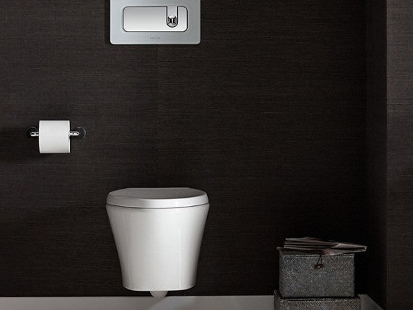 Actuator, Wall-Mount Toilet in Multiple Finishes Length:18.25" Width:12.373" Height:2.875"