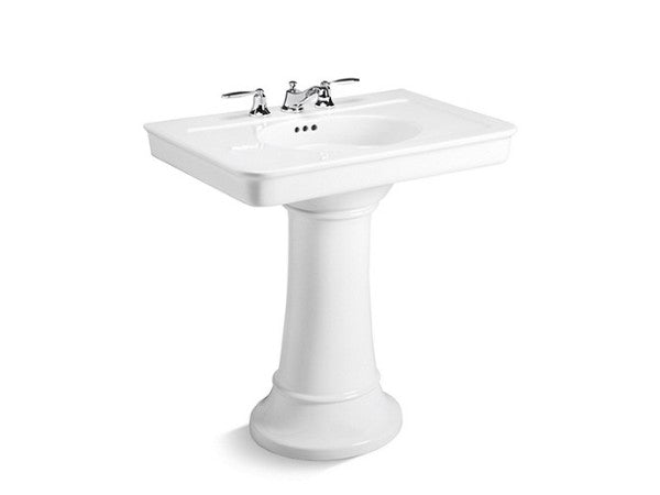 Tuxedo™ Pedestal Lavatory in White Finish Length:0" Width:0" Height:0" - Maison&Co.