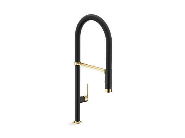 Juxtapose™ Semi-Pro Faucet W/ Po Spray in Multiple Finishes Length:30.512" Width:14.449" Height:2.756" - Maison&Co.