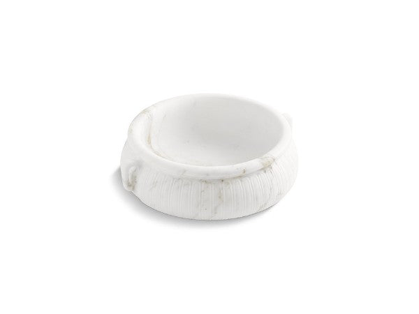 Kasos Decorative Vessel in Calacatta Borghini Finish Length:22.75" Width:22.75" Height:9" - Maison&Co.