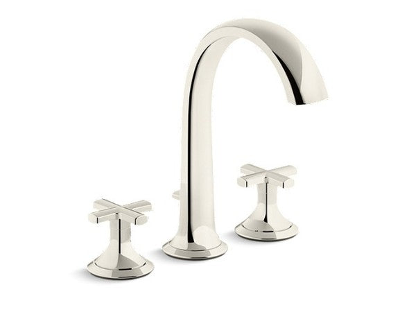 Script® Deckmnt Bath Faucet Crss Hndl in Multiple Finishes Length:14.938" Width:11.25" Height:3.875" - Maison&Co.