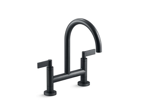 One™ Kitchen Bridge Faucet, D-Mount, Lv in Multiple Finishes Length:24.375" Width:16.375" Height:4.563" - Maison&Co.