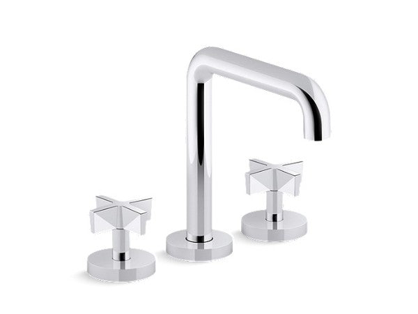 One™ Dm Bath Set, Tall Spout, Cross in Multiple Finishes Length:16.125" Width:12.5" Height:4.063"