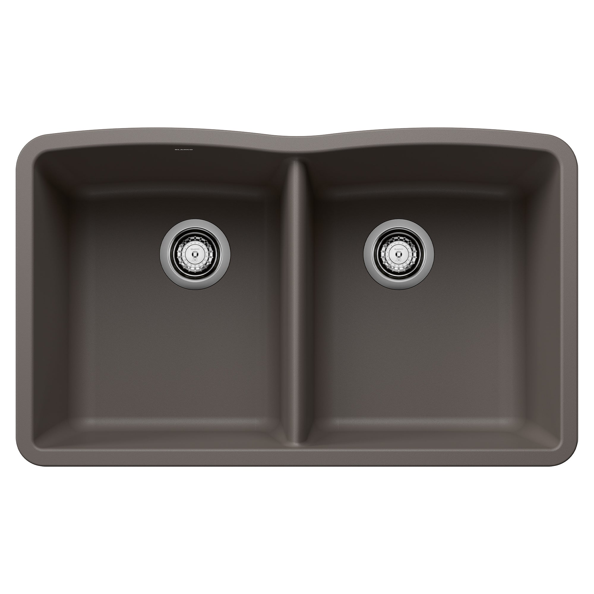 Blanco - 443105 - Diamond SILGRANIT 32" 50/50 Double Bowl Undermount Kitchen Sink - Volcano Gray