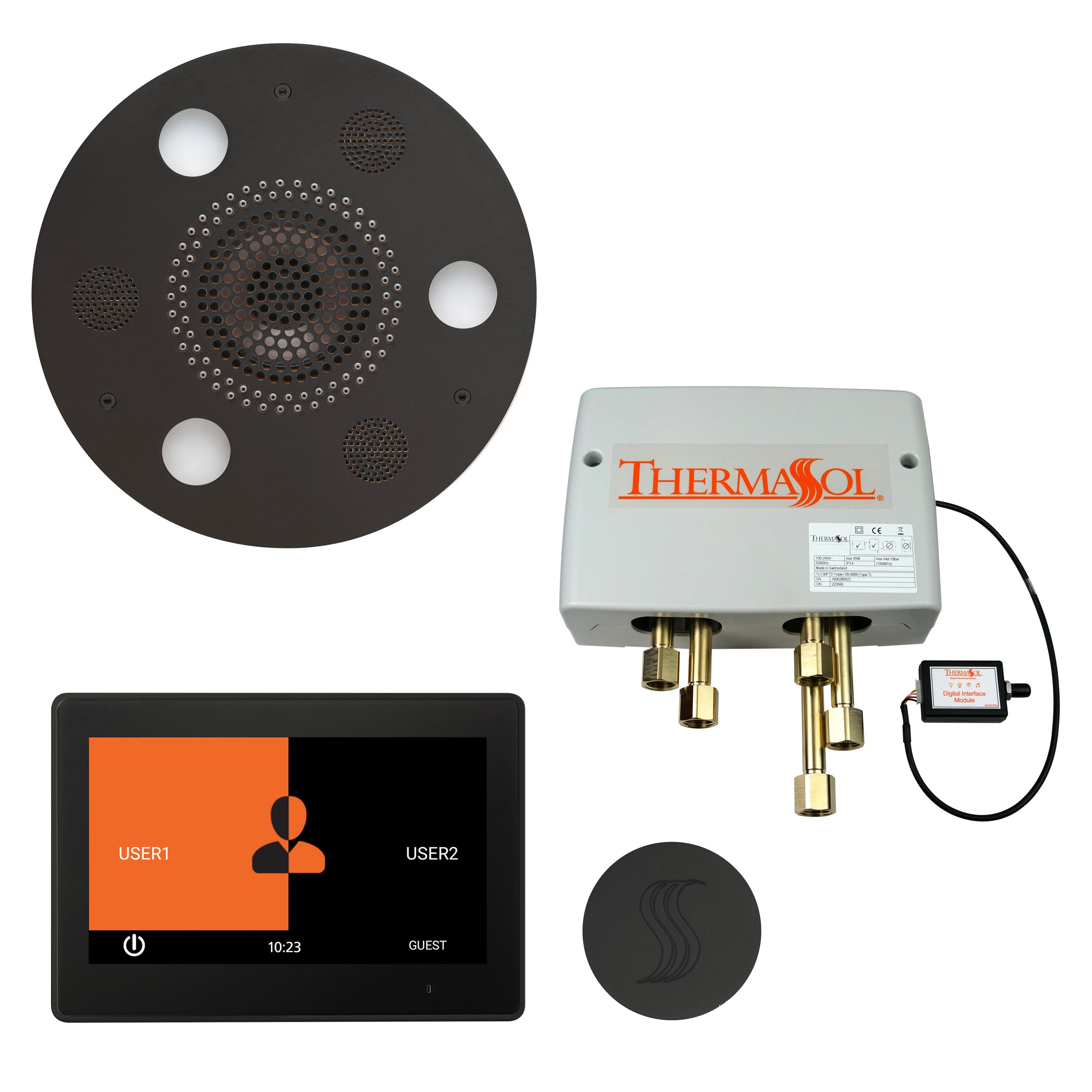 Total Wellness Package - Serenity Advanced (Round) + ThermaTouch 10 Control + Digital Shower Valve + Steam Head (Round) - Maison&Co.