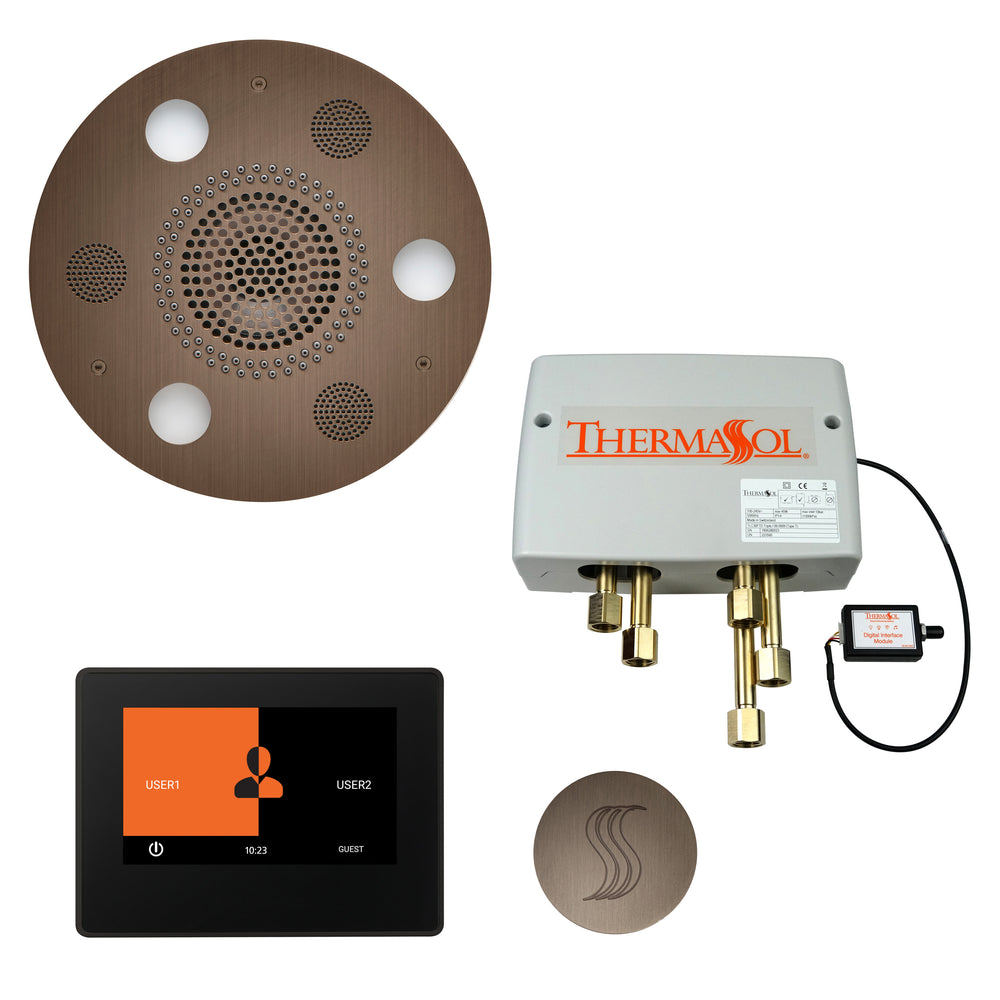 Total Wellness Package - Serenity Advanced (Round) + ThermaTouch 7 Control + Digital Shower Valve + Steam Head (Round) - Maison&Co.