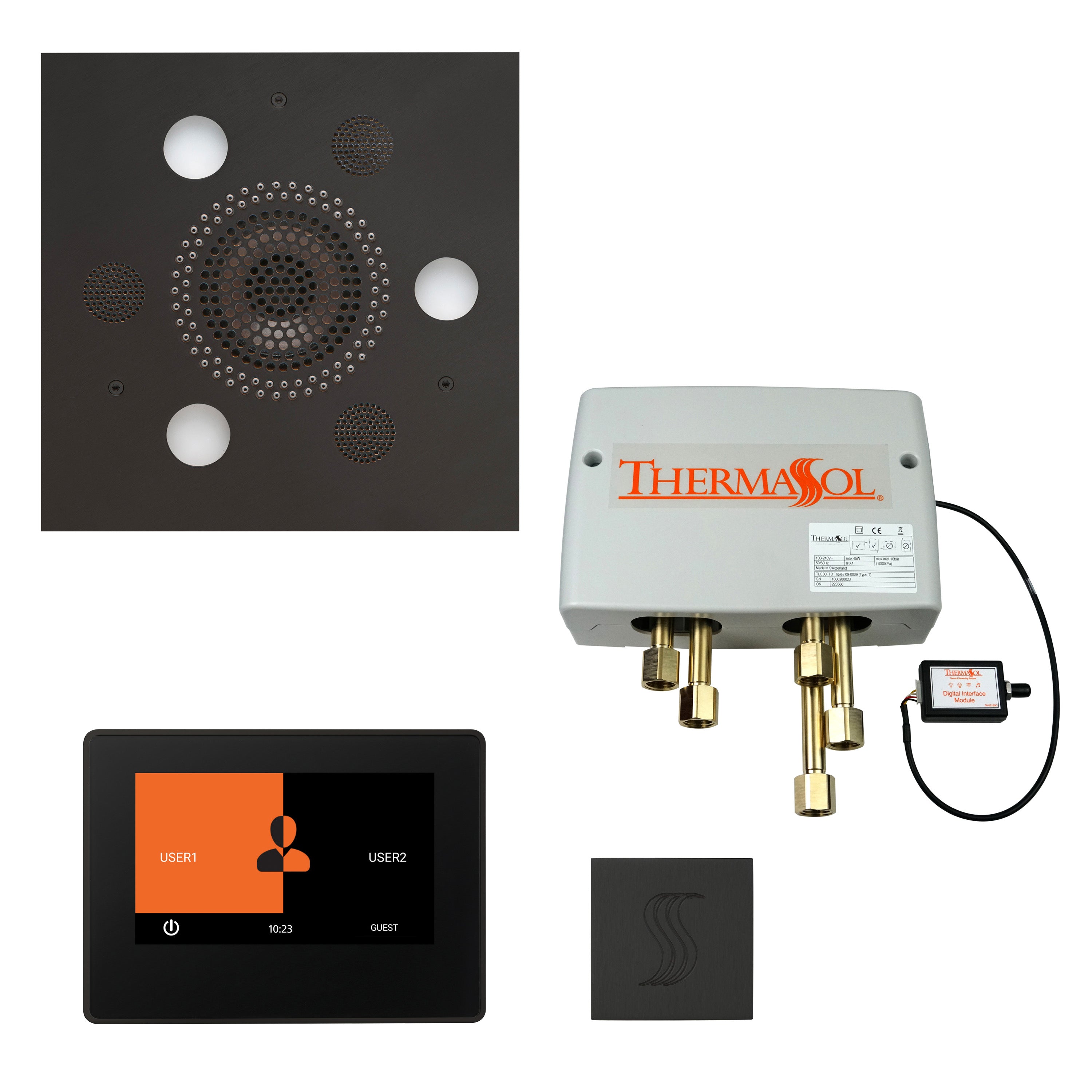 Total Wellness Package - Serenity Advanced (Square) + ThermaTouch 7 Control + Digital Shower Valve + Steam Head (Square) - Maison&Co.