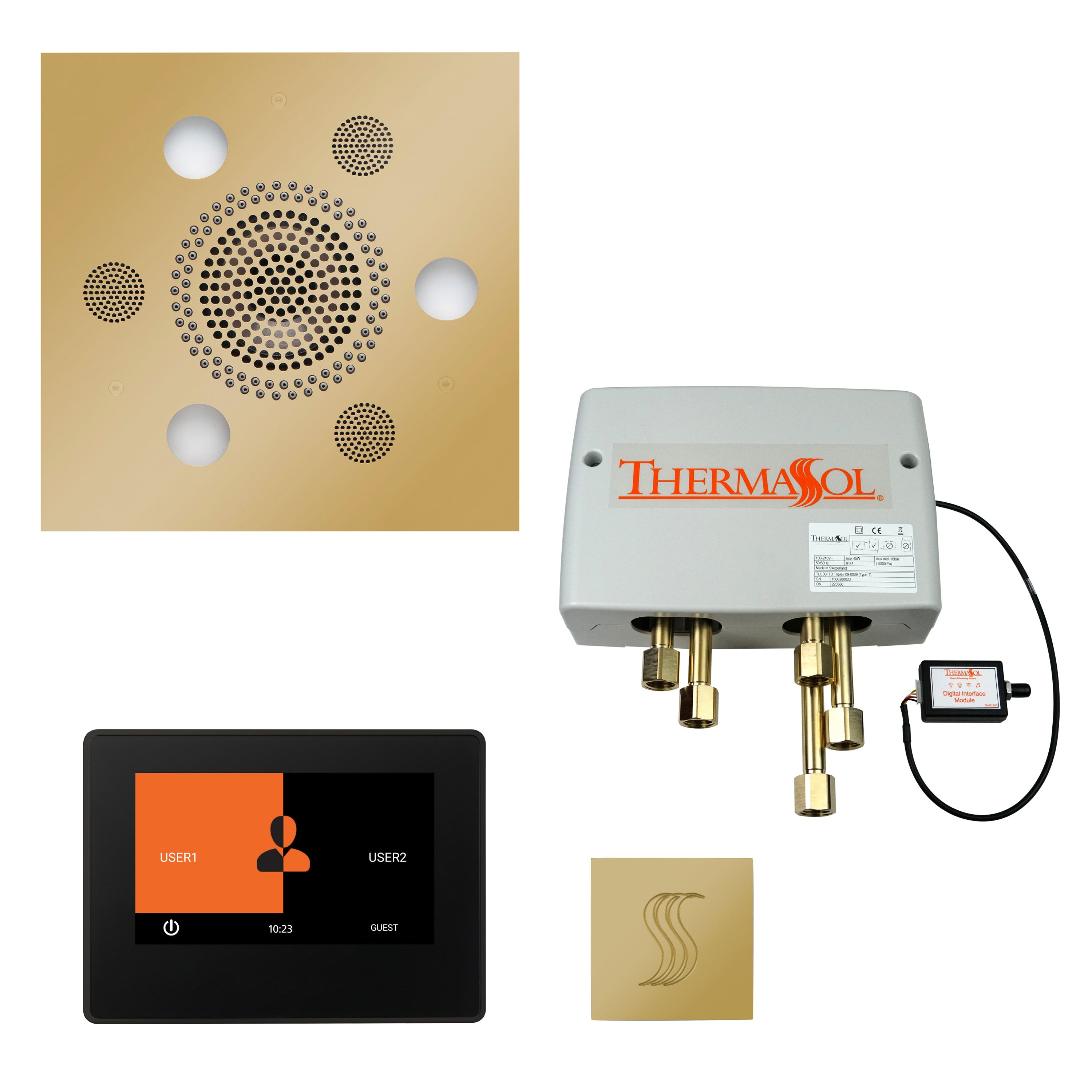 Total Wellness Package - Serenity Advanced (Square) + ThermaTouch 7 Control + Digital Shower Valve + Steam Head (Square) - Maison&Co.