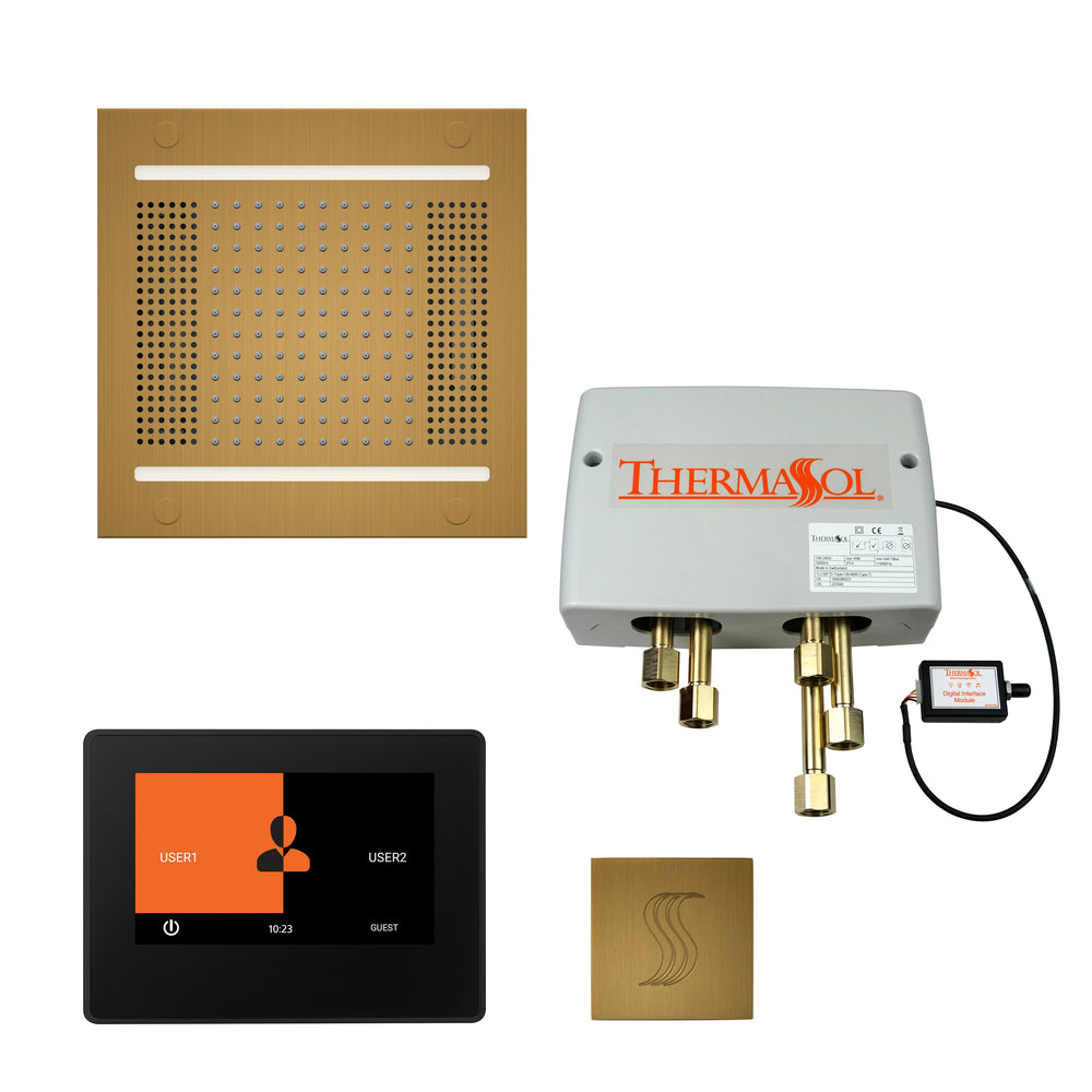 Total Wellness Package - HydroVive 14 + ThermaTouch 7 Control + Digital Shower Valve + Steam Head (Square) - Maison&Co.
