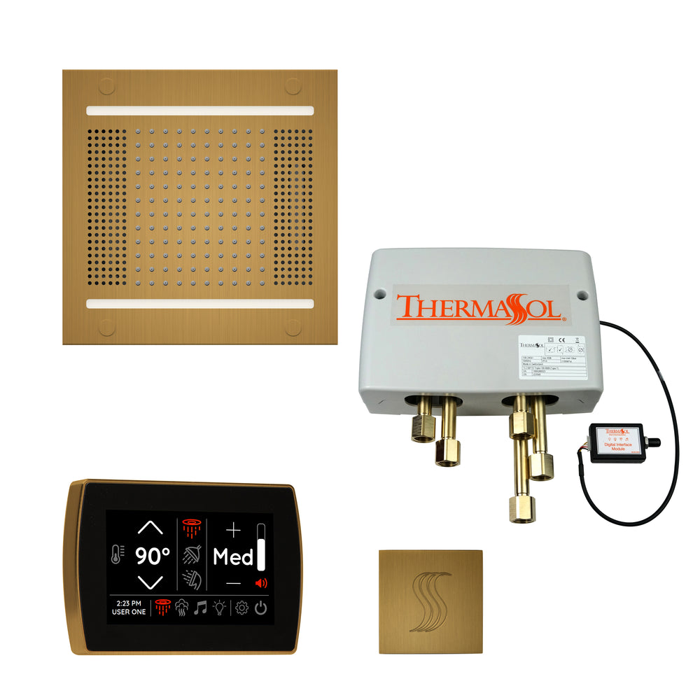 Total Wellness Package - HydroVive 14 + SignaTouch Control (Recessed, Black Trim) + Digital Shower Valve + Steam Head (Square) - Maison&Co.