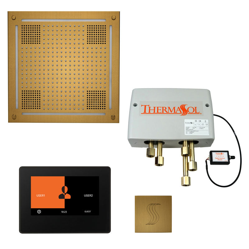 Total Wellness Package - HydroVive 18 + ThermaTouch 7 Control + Digital Shower Valve + Steam Head (Square) - Maison&Co.